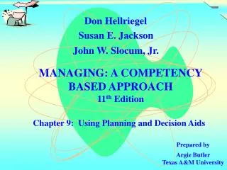 Chapter 9: Using Planning and Decision Aids