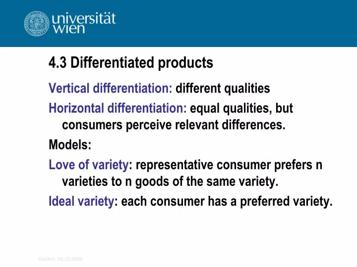4 3 differentiated products