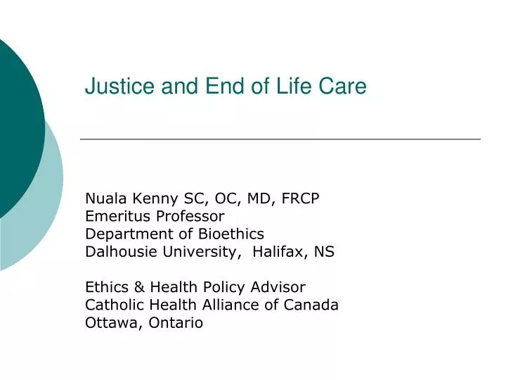 justice and end of life care
