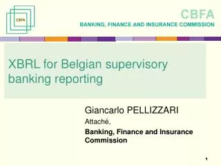 XBRL for Belgian supervisory banking reporting