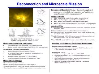 Reconnection and Microscale Mission