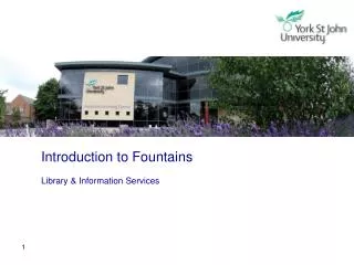 Introduction to Fountains Library &amp; Information Services