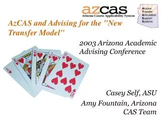 AzCAS and Advising for the &quot;New Transfer Model&quot;