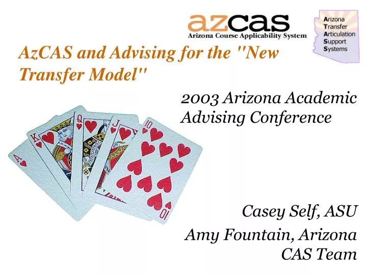 azcas and advising for the new transfer model
