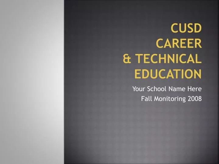 cusd career technical education