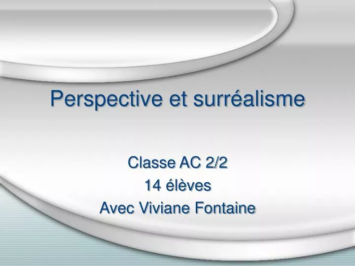 perspective et surr alisme