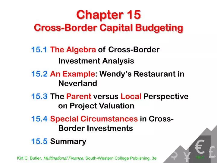 chapter 15 cross border capital budgeting