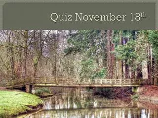 Quiz November 18 th