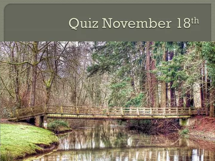 quiz november 18 th