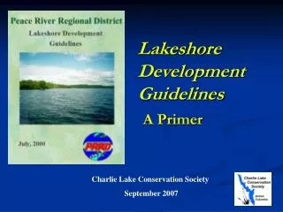 Lakeshore Development Guidelines A Primer