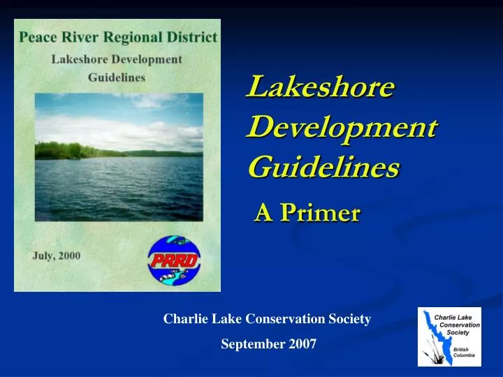 lakeshore development guidelines a primer
