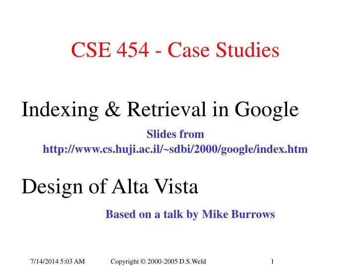 cse 454 case studies
