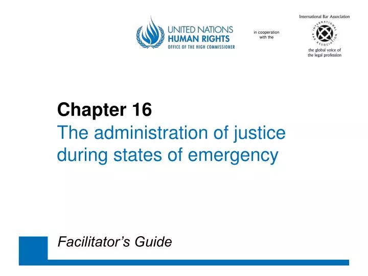 chapter 16 the administration of justice during states of emergency