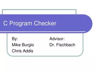 C Program Checker
