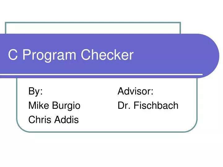 c program checker