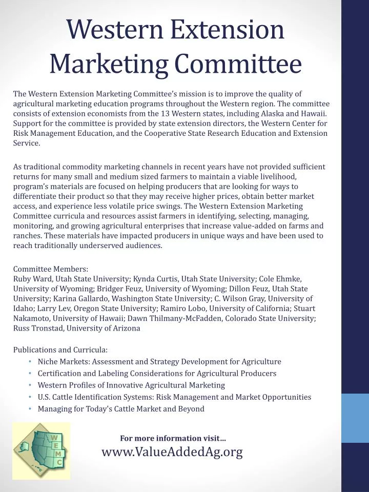 western extension marketing committee