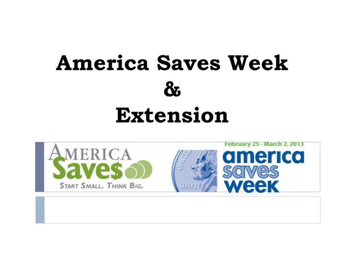 america saves week extension