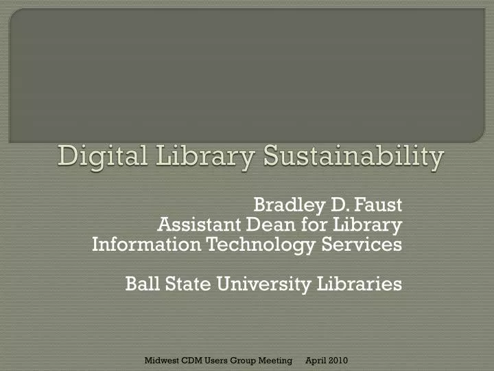 digital library sustainability