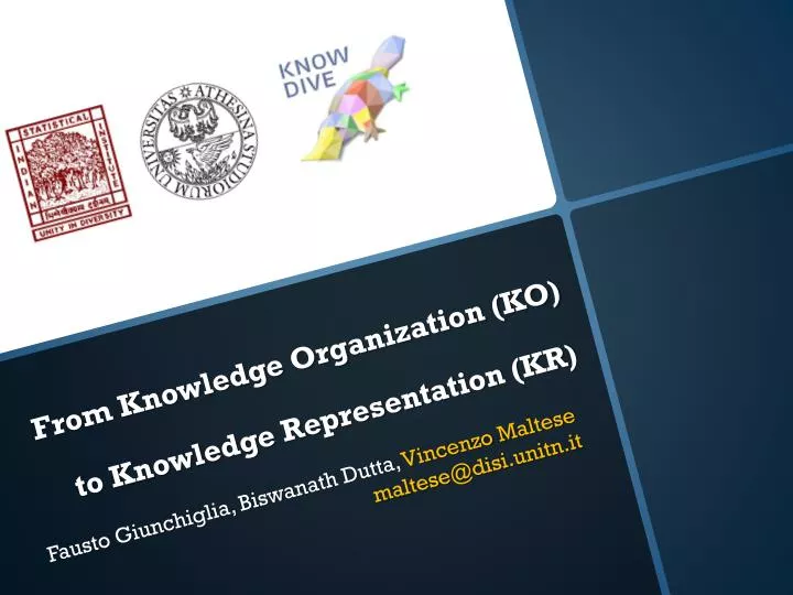 from knowledge organization ko to knowledge representation kr