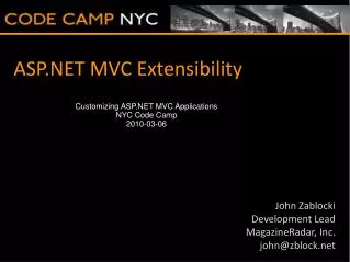 ASP.NET MVC Extensibility