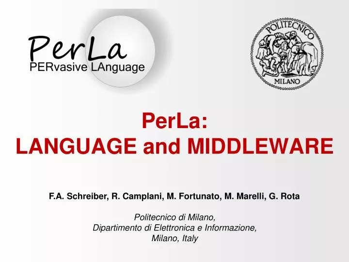 perla language and middleware