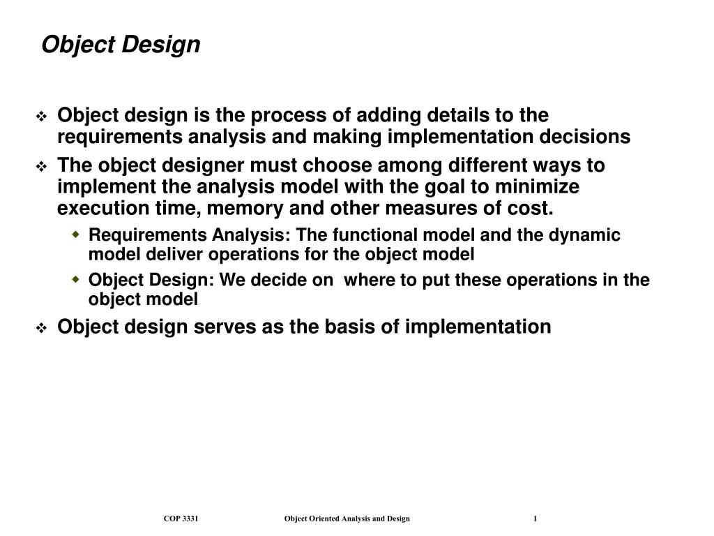 PPT - Object Design PowerPoint Presentation, free download - ID:1760241
