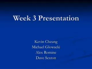 Week 3 Presentation
