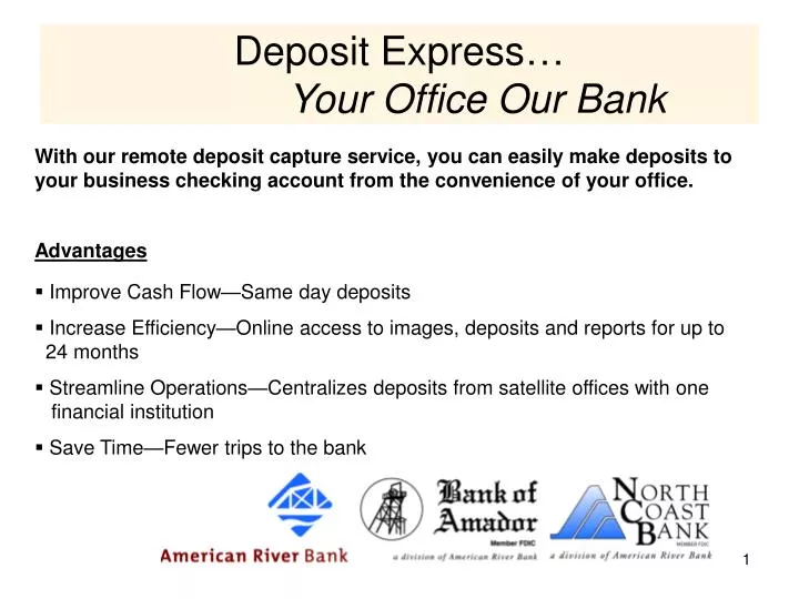 deposit express your office our bank