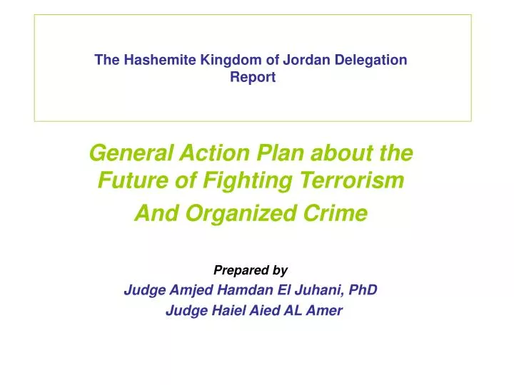 the hashemite kingdom of jordan delegation report