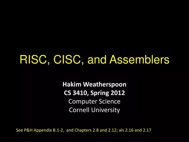 risc cisc and assemblers