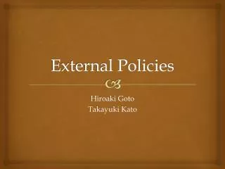 External Policies