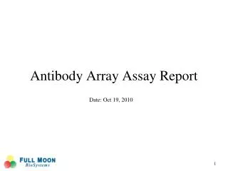 Antibody Array Assay Report