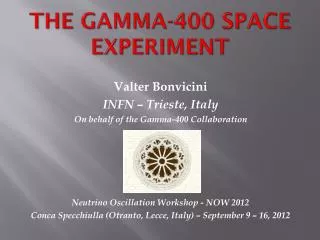 The Gamma-400 space experiment