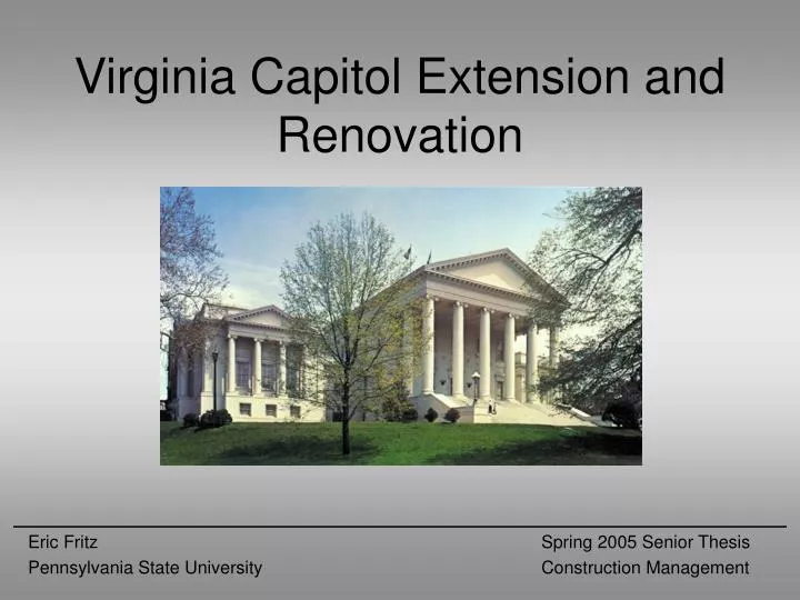 virginia capitol extension and renovation