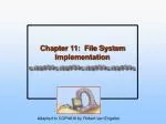 Chapter 11: File System Implementation - slide 1
