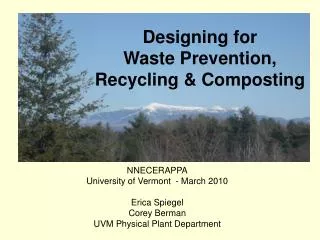 Designing for Waste Prevention, Recycling &amp; Composting