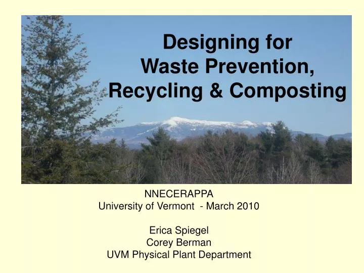 designing for waste prevention recycling composting