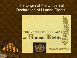 The Origin of the Universal Declaration of Human Rights