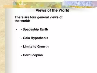 Views of the World