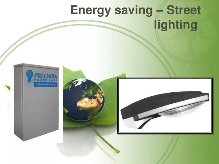 energy saving street lighting