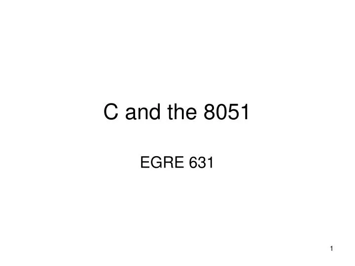 c and the 8051
