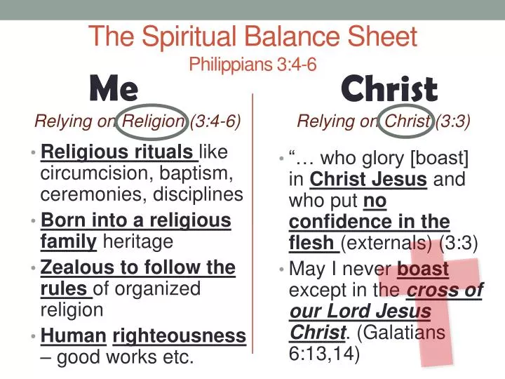 the spiritual balance sheet philippians 3 4 6
