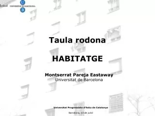 Taula rodona HABITATGE