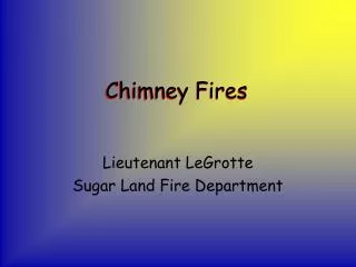Chimney Fires
