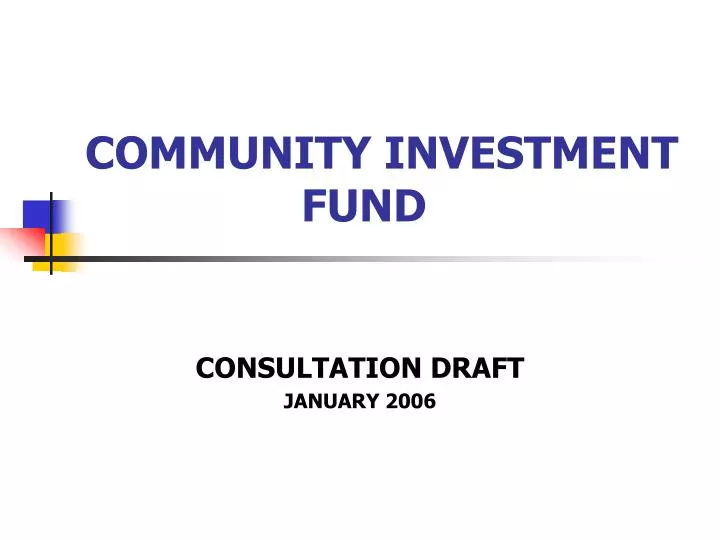 community investment fund