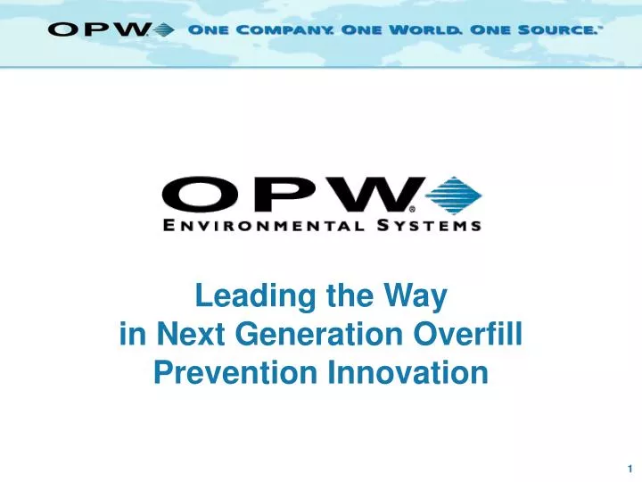 leading the way in next generation overfill prevention innovation