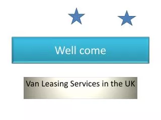 Van Leasing Offers and Services in the UK