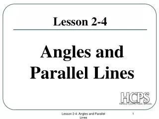angles and parallel lines