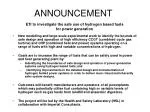 ANNOUNCEMENT - slide 1