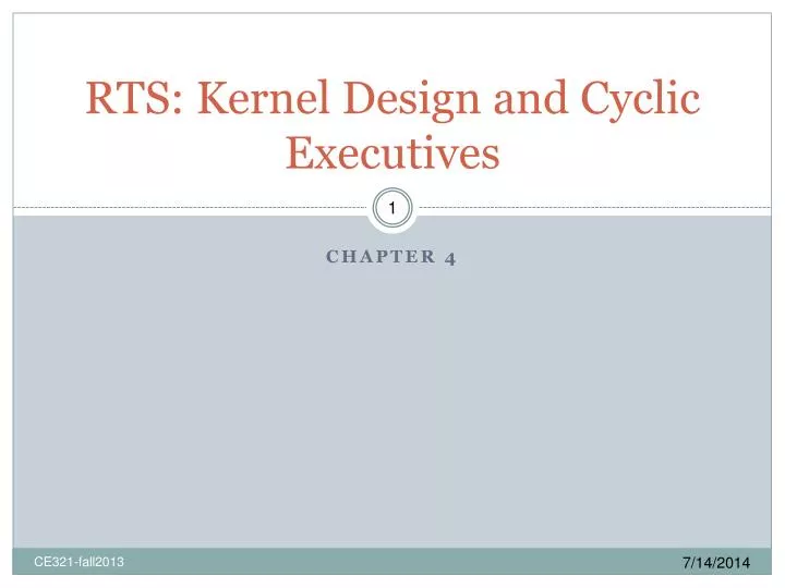 rts kernel design and cyclic executives